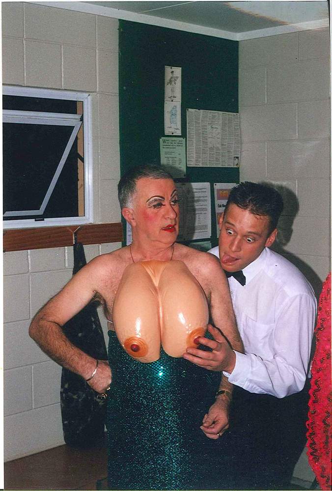 Snapshots from the ad hoc dressing rooms of the touring Diamond Lil Show. CREDIT: CHRIS POWLEY COLLECTION