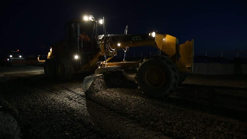 Work is done around the clock to get the road open by Christmas. PHOTO: DAVID WALKER\/STUFF