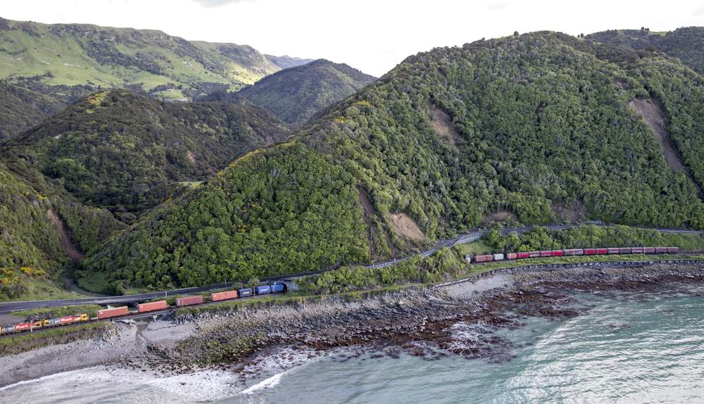 A train was stuck in a tunnel at the Irongate site following the quake. PHOTO: IAIN MCGREGOR\/STUFF