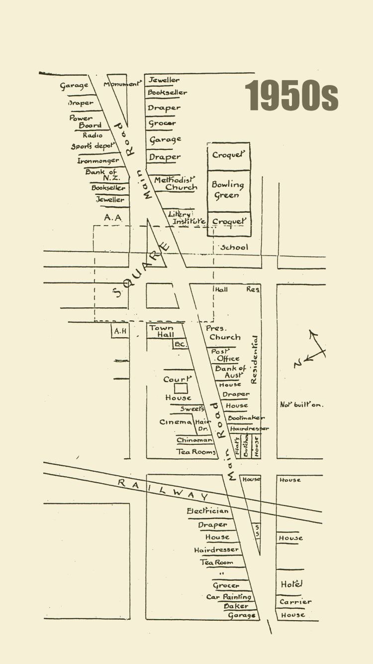 1950's map of Featherston
