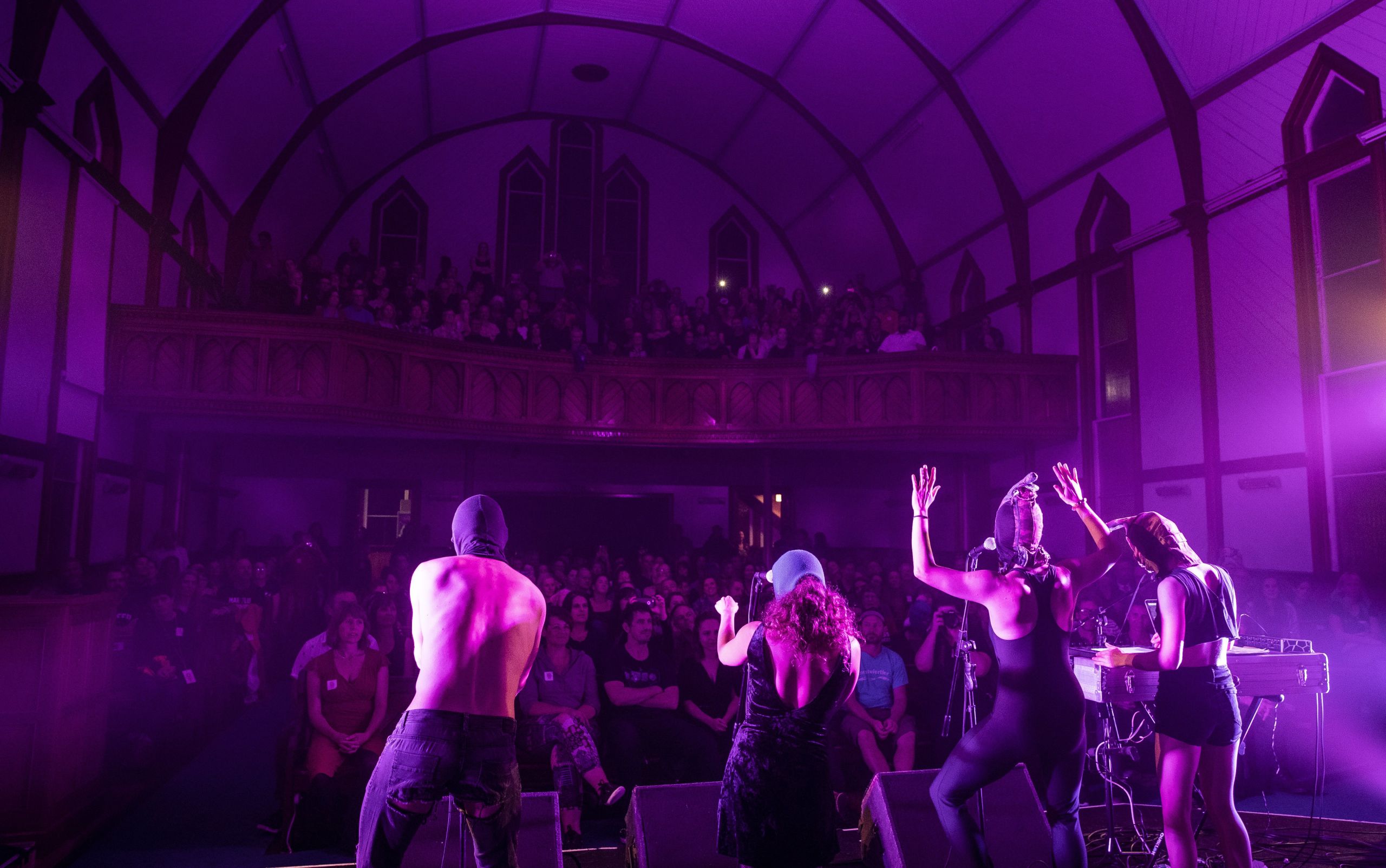 A sell out Nelson crowd attends the Pussy Riot show at the Old St John's church hall.