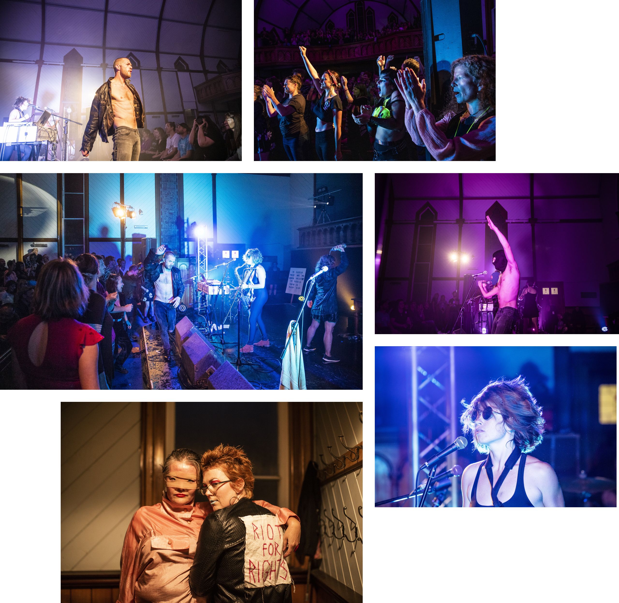 Pussy Riot show at Old St John's in Nelson. 