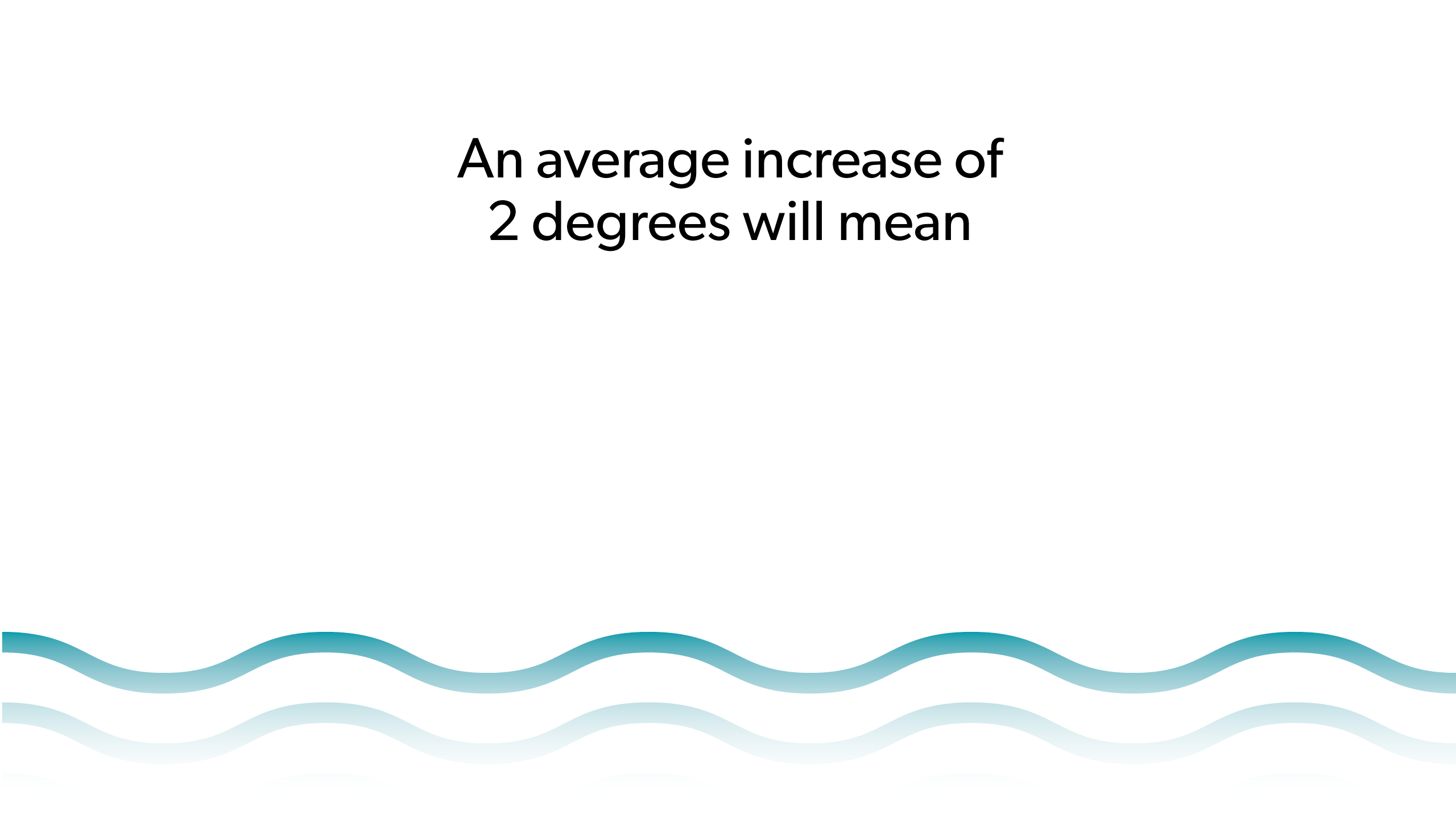 An average increase of 2 degrees will mean