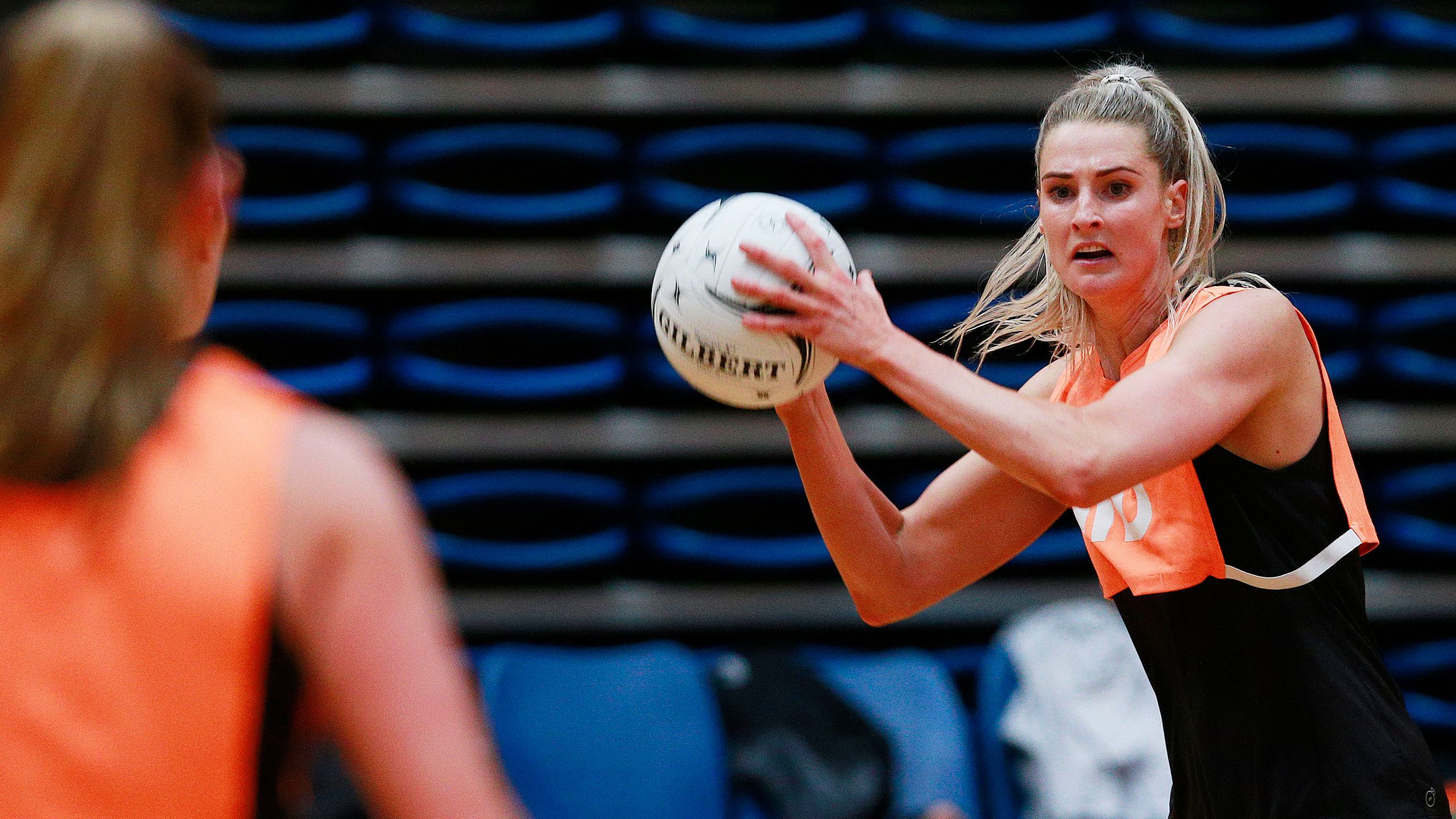 Silver Fern Jane Watson in training