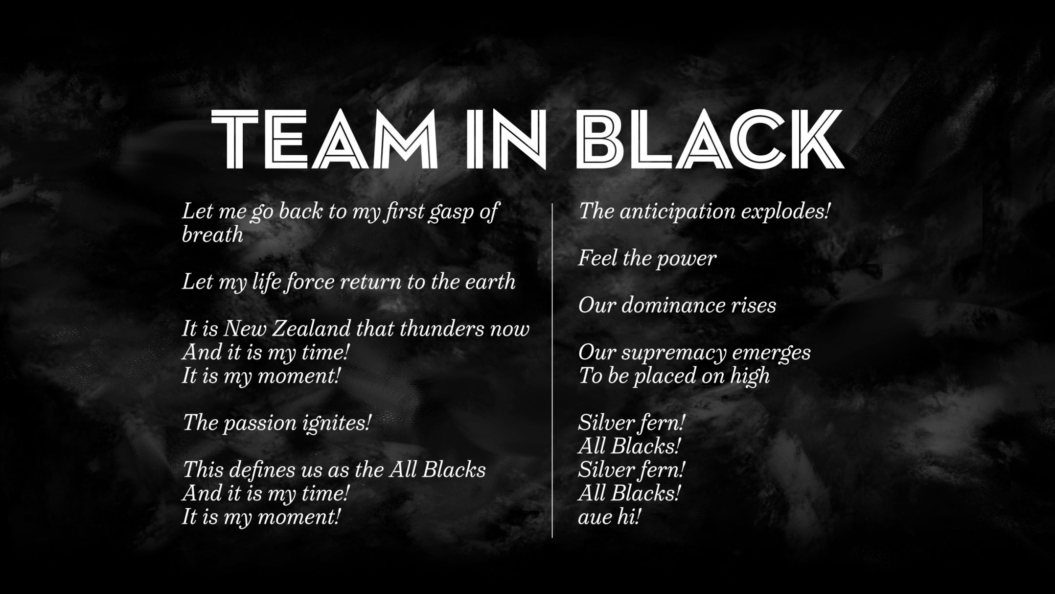 HAKA: A celebration of the All Blacks’ ritual