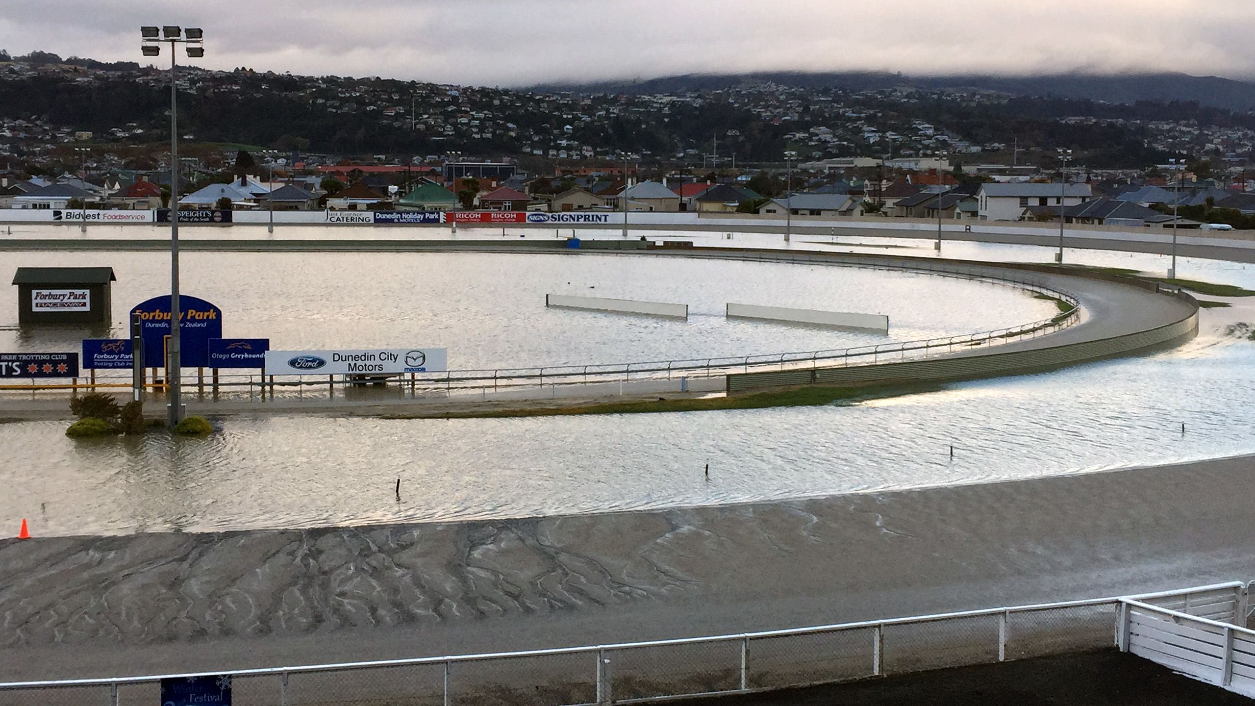 Ponding at Forbury Park Raceway in June 2015. Photo: HAMISH McNEILLY/STUFF