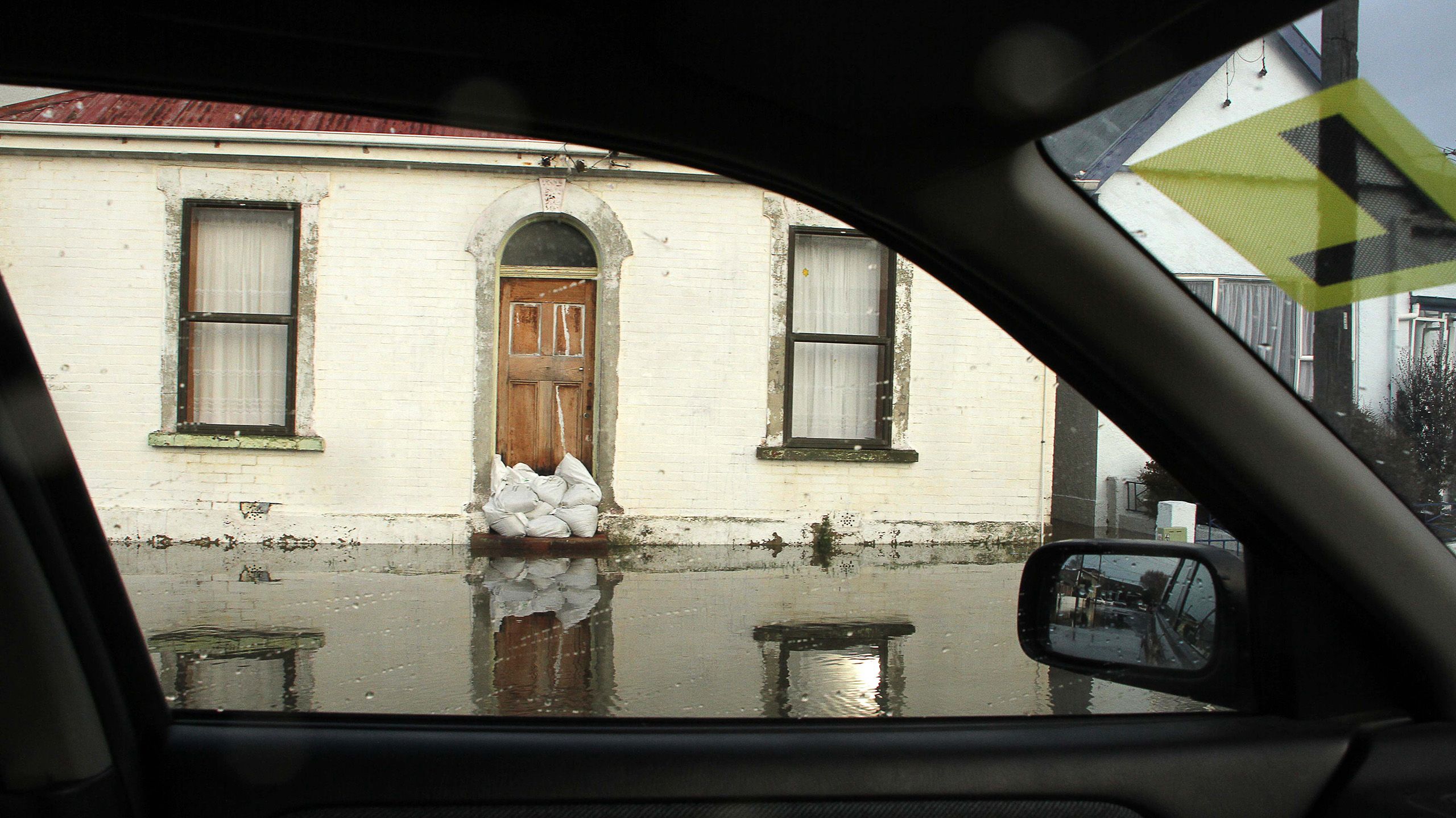 Flooding in Bathgate Park, South Dunedin. Photo: JOHN COSGROVE/SUPPLIED