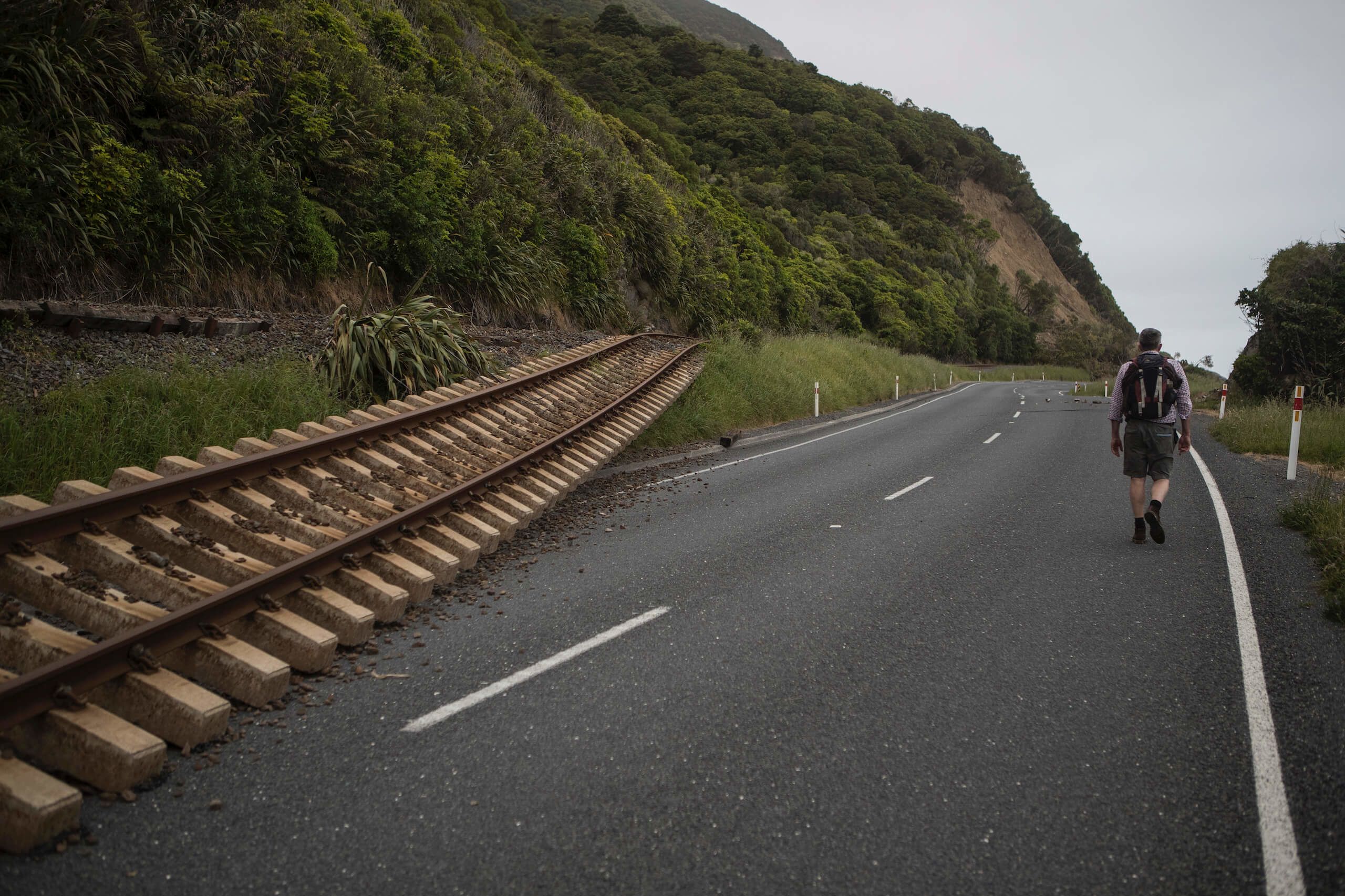 A 7.8 Earthquake in North Canterbury struck at 12.02am on Monday morning causing extensive damage to the area. Pictured: State Highway 1 is closed due to extensive rock fall and landslides. The Press Reporters went to check it out. Credit: George Heard / Stuff