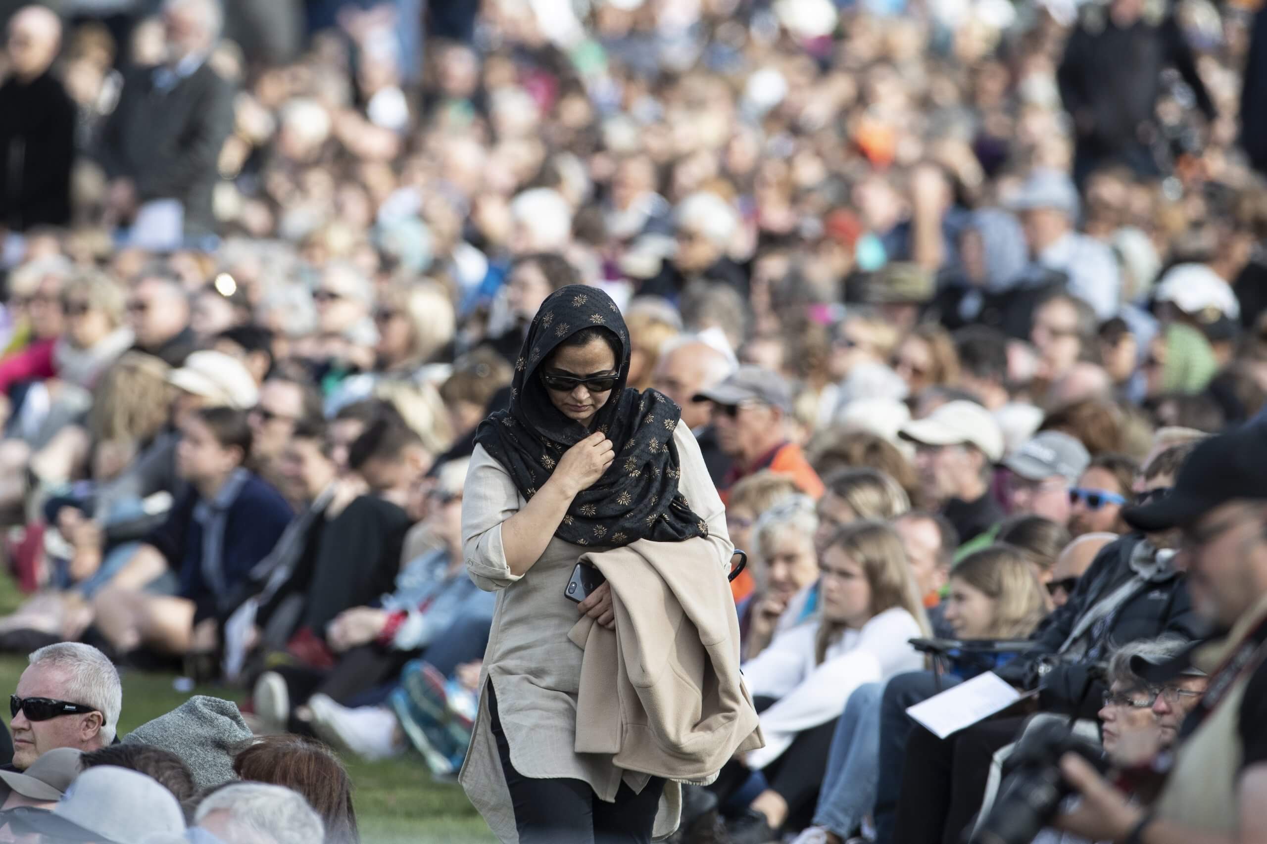 National remembrance service held in Hagley Park for the victims of the Christchurch mosque attack. Credit: Iain McGregor / STUFF