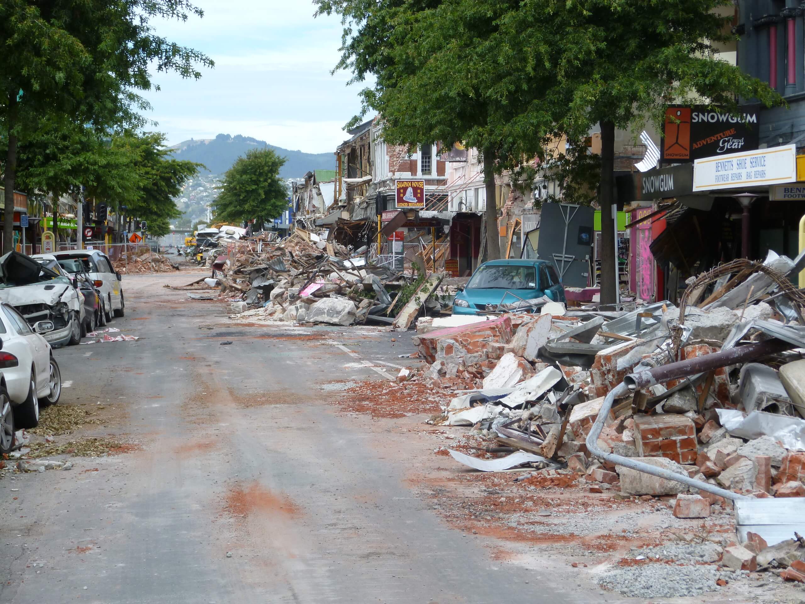 Central city damage Colombo St south of Lichfield St. Credit: Stuff