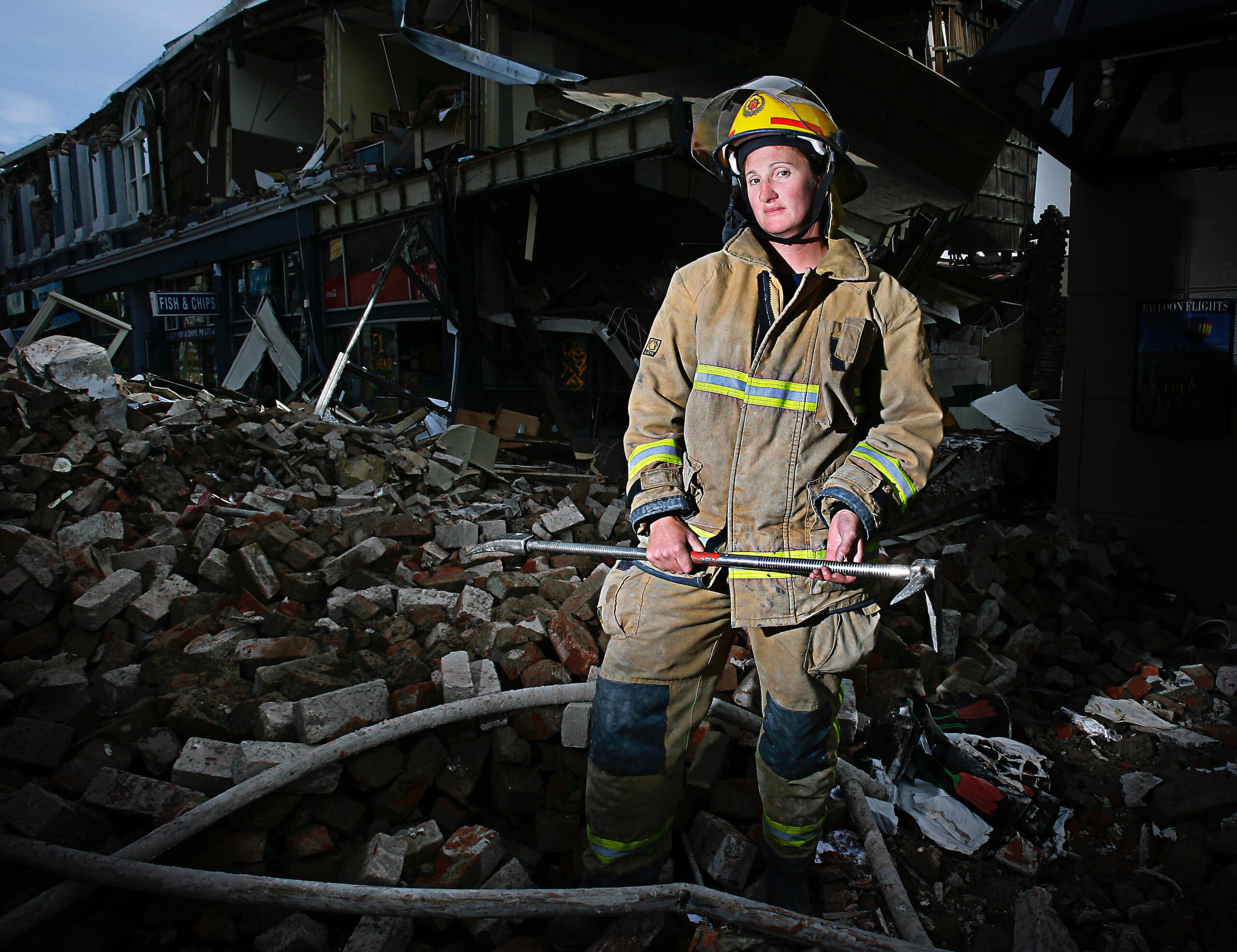 Christchurch fire fighters tell their stories from the Christchurch earthquake. Pictured Sarah Cook. Credit: Chris Skelton / Stuff