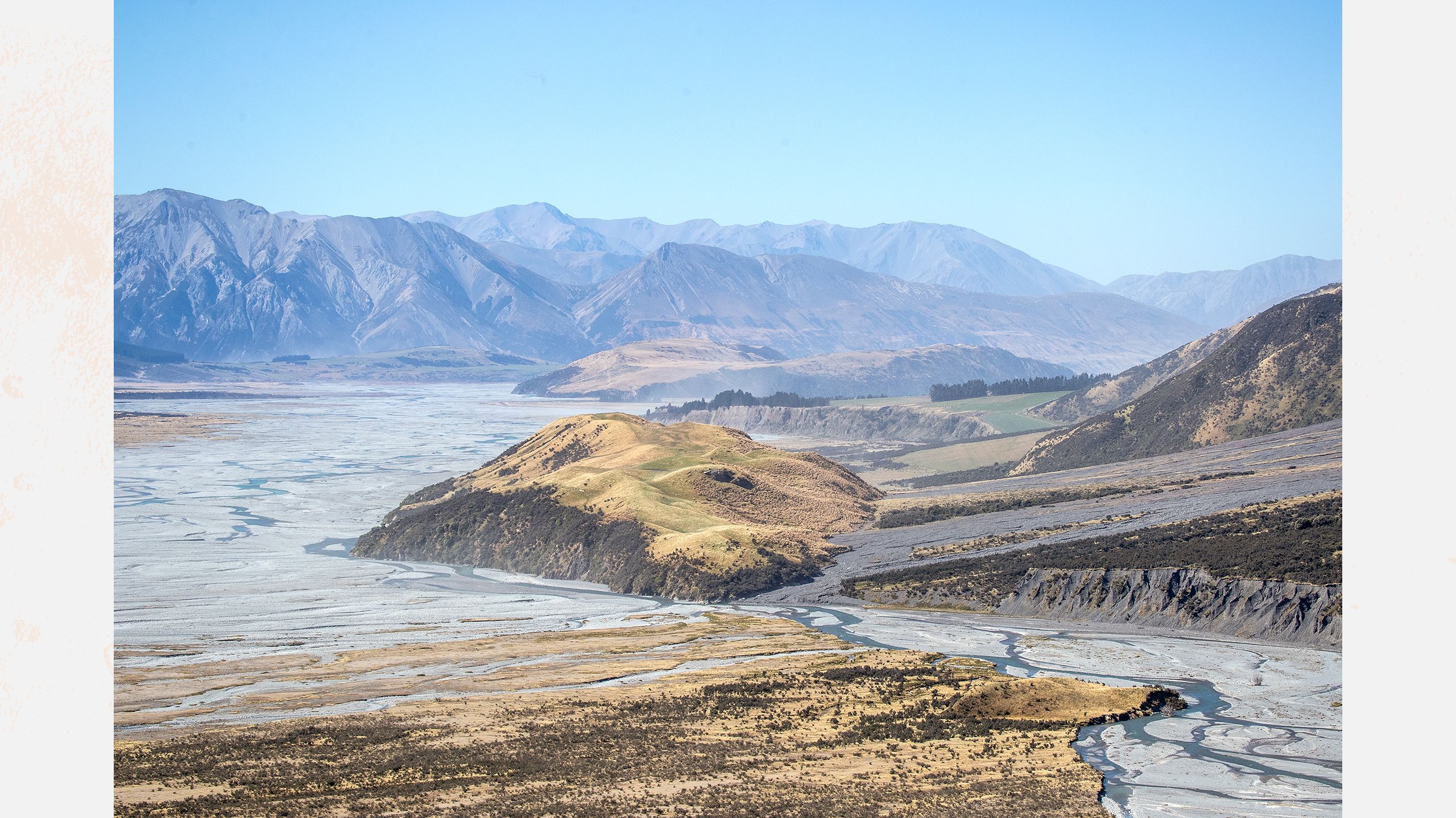 A Large alluvial plain AT Lake Heron Station in Canterbury.