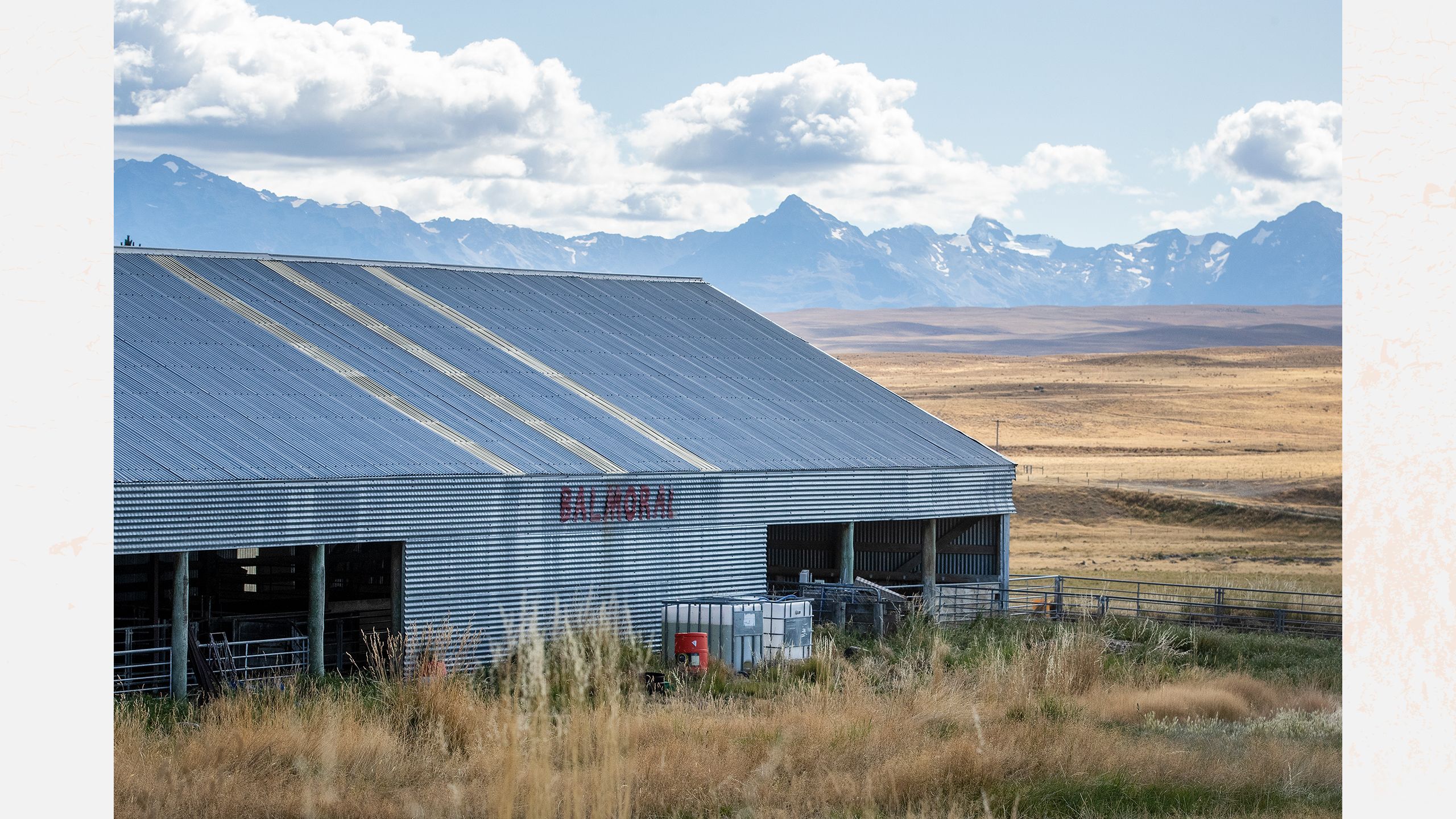 The woolshed at Balmoral Station, Tekapo.