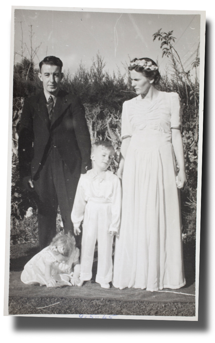 Sydney Boyd pictured with father, George Anderson, and mother, Zita Boyd.