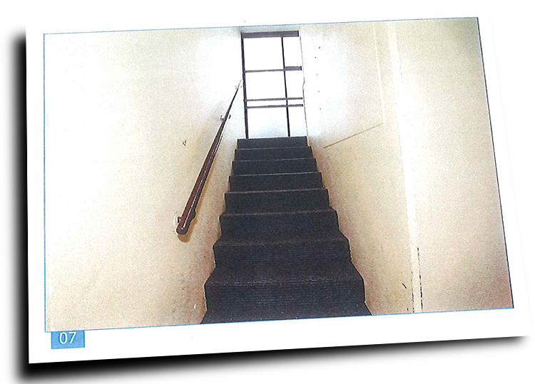 The stairwell where Sydney Boyd was pushed.