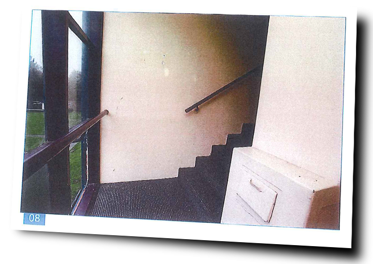 The stairwell where Sydney Boyd was pushed.