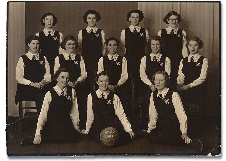 The 1938 Silver Ferns team, captained by Margaret Matangi (centre), ahead of their historic first tour to Australia. PHOTO: SUPPLIED