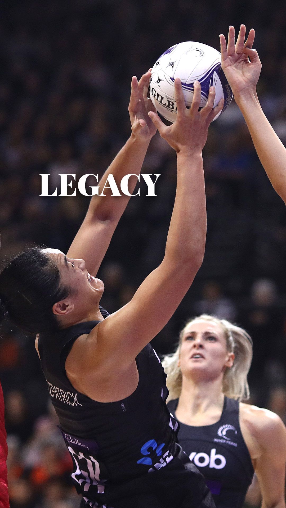 Sulu Fitzpatrick of New Zealand takes a pass during game 2 of the Cadbury Netball Series between the New Zealand Silver Ferns and the England Roses at Claudelands Arena on October 30, 2020 in Hamilton, New Zealand. PHOTO: GETTY IMAGES