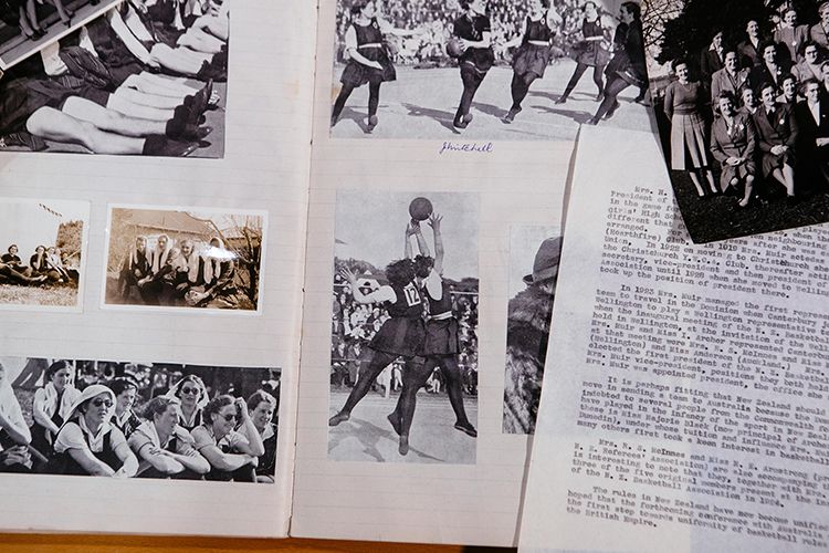 A collection of old photos and documents from the Netball NZ archives.