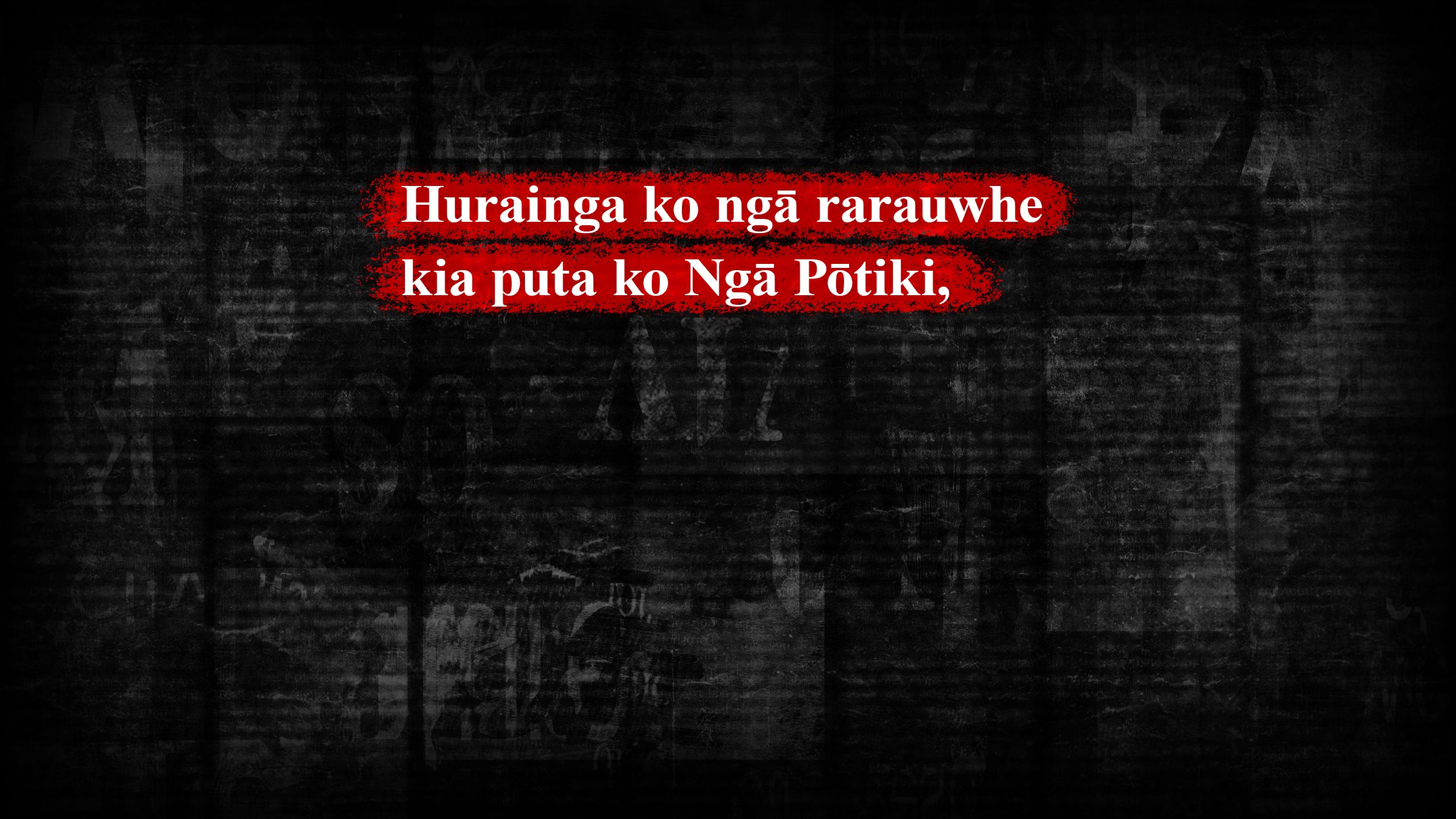 kia puta ko Ngā Pōtiki,