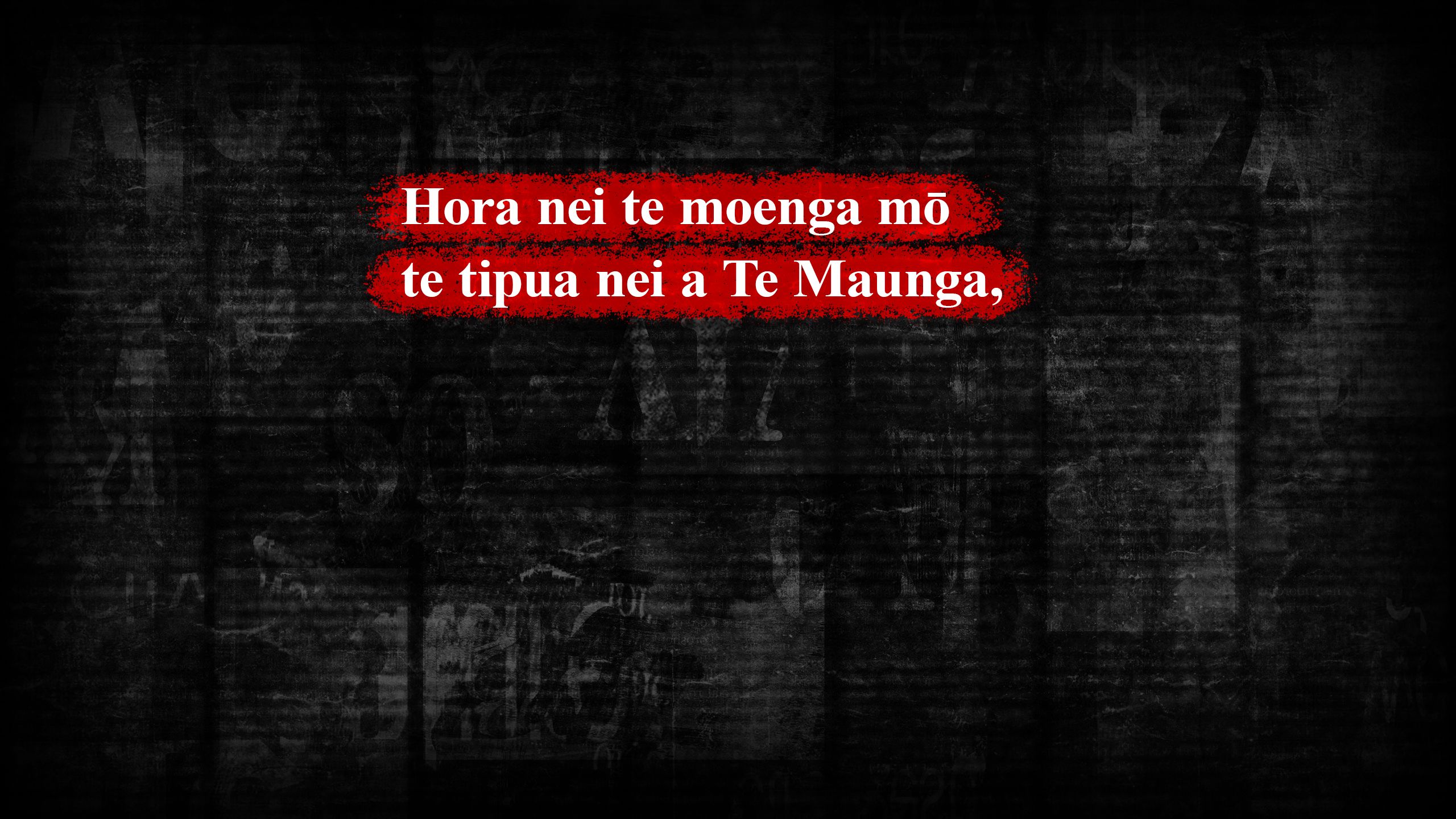 te tipua nei a Te Maunga,