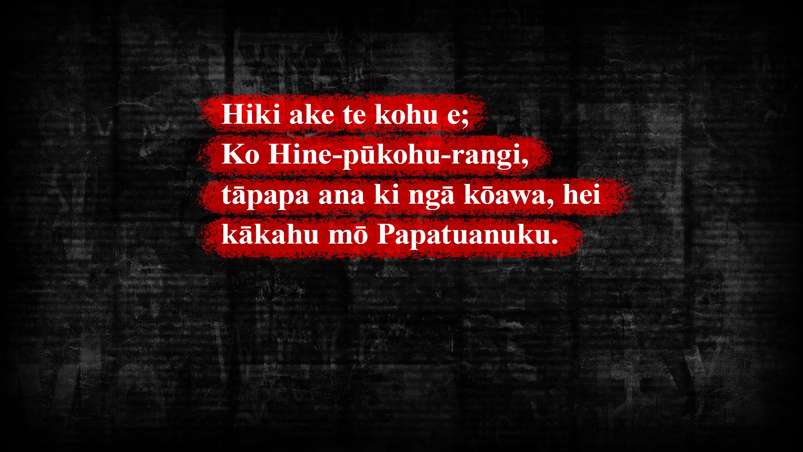 kākahu mō Papatuanuku.