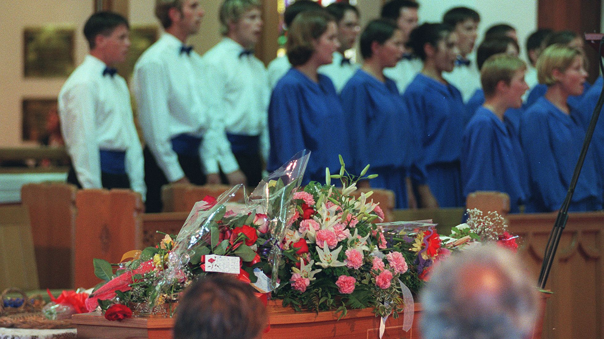 Choir sings at Kirsty Bentley's funeral