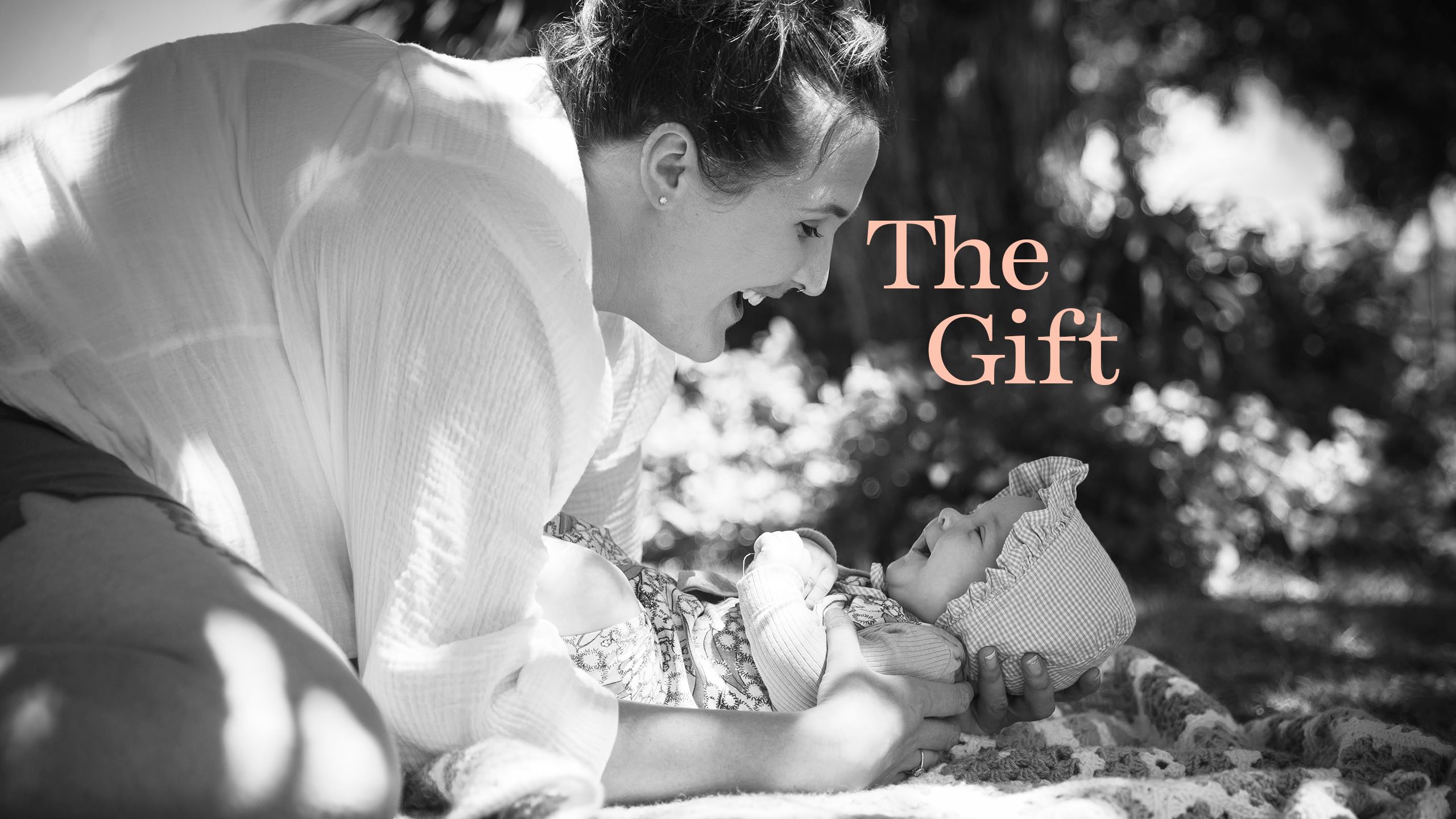 The Gift title image of Jessica and Hazel laughing together.