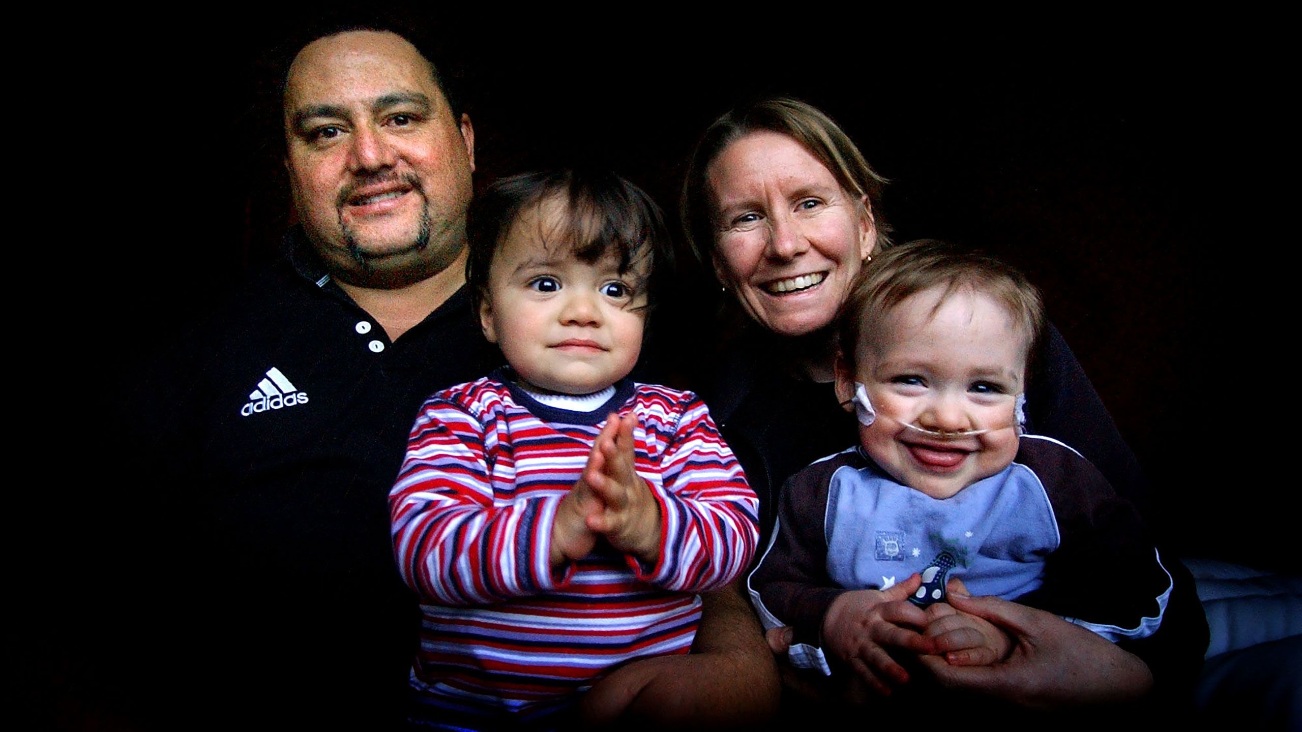 Ray Tidy and Clare Pringle with Cullen and Brooke as babies.
